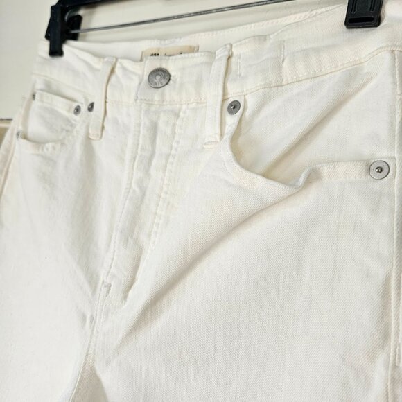 Madewell Mom Perfect Vintage High Waisted Tile White Tapered Leg Jeans New 26 - Picture 4 of 13